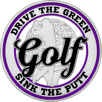 Black "Golf" with Purple Outer Circular Borders
